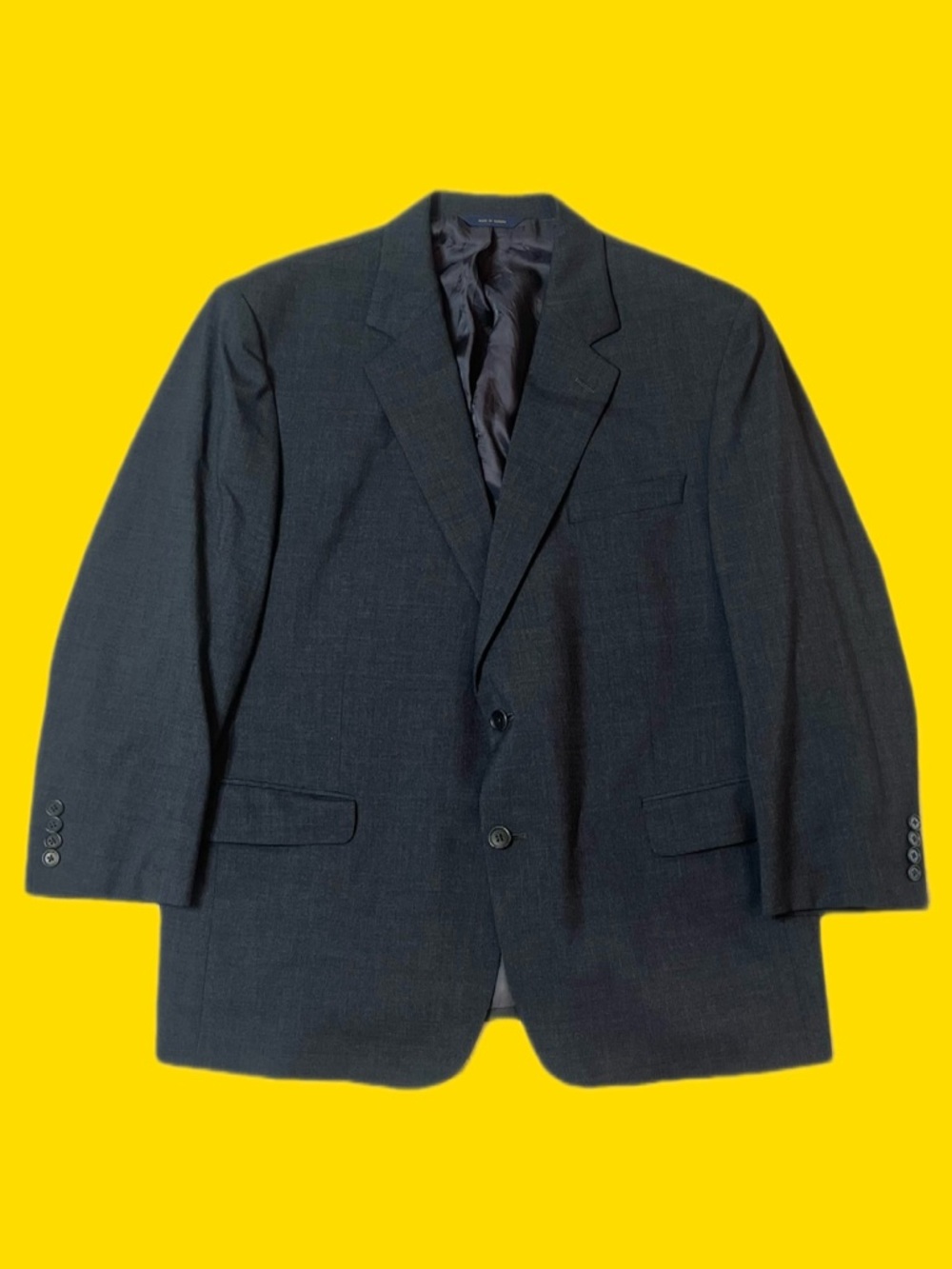 Brooks Brothers Brooksease Blazer 44S Gray Wool Made in Canada Classic Fit